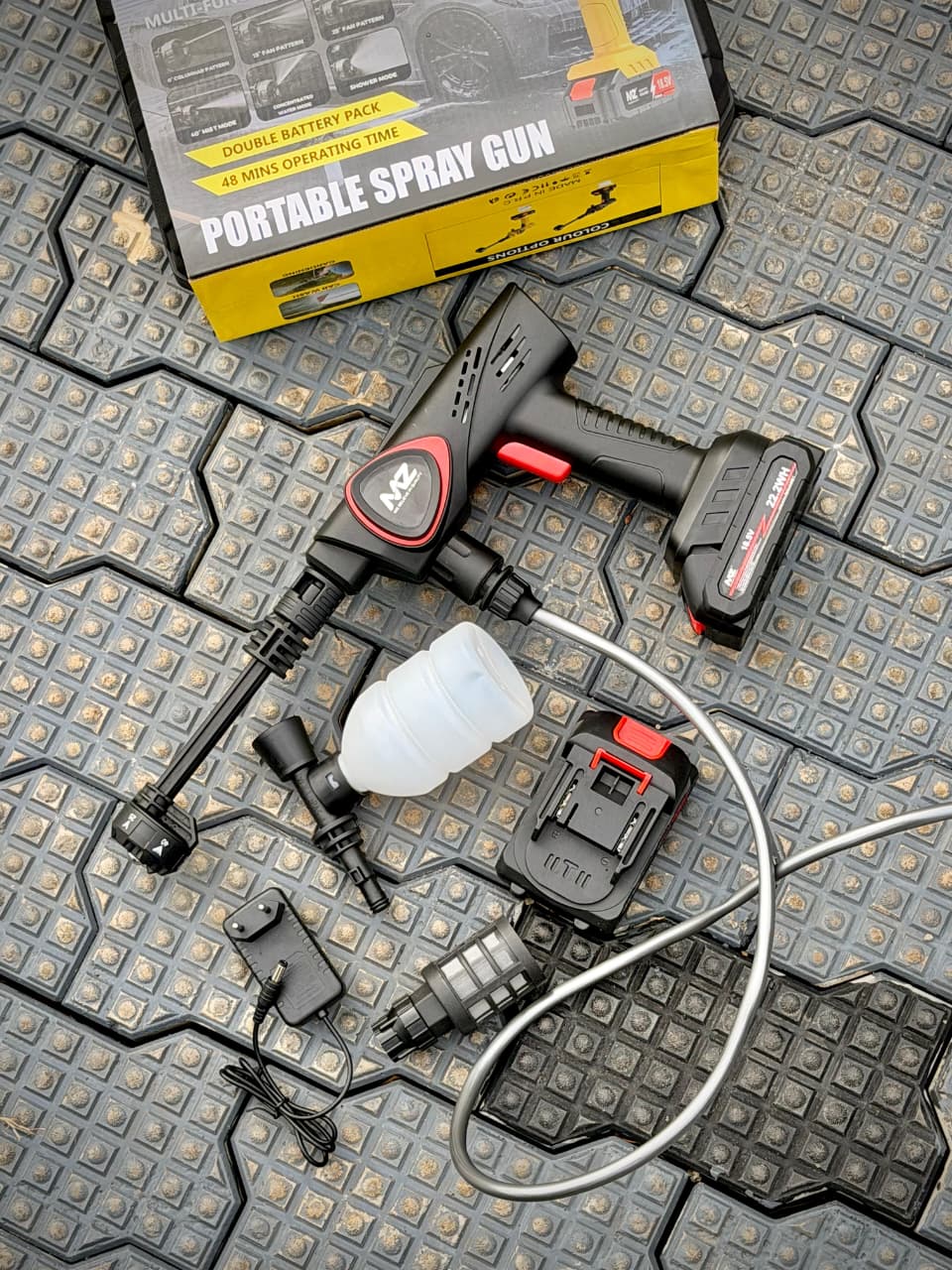 Portable Cordless Electric Spray Gun Kit with Rechargeable Battery